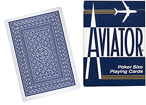 Aviator Playing Cards Poker Size (Blue)