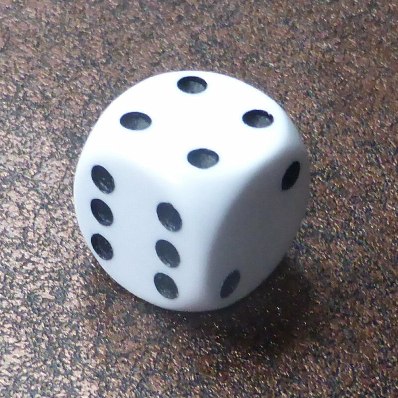 Forcing Dice Number 6 (16mm) By Warped Magic